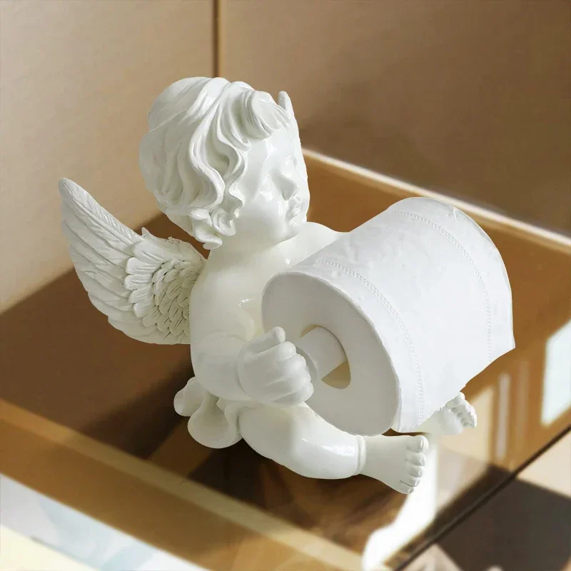 นั่ง Angel ผ้าขนหนูกระดาษสำหรับโต๊ะ,ห้องน้ำ,ห้องน้ำชั้นวางกระดาษกระดาษทิชชู่ม้วน Dispenser ที่ยึดกระดาษ