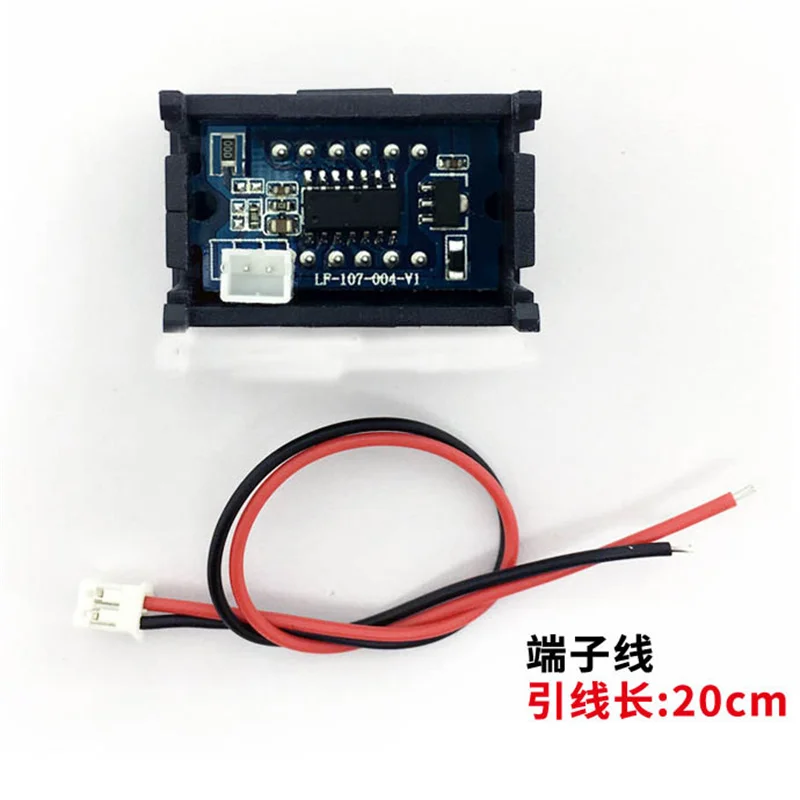 0-100V 0.36 inch DC Voltmeter 2-wire 3-wire 12V 24V 30V 3-digit LED Digital Volt Meter 3.1-32V