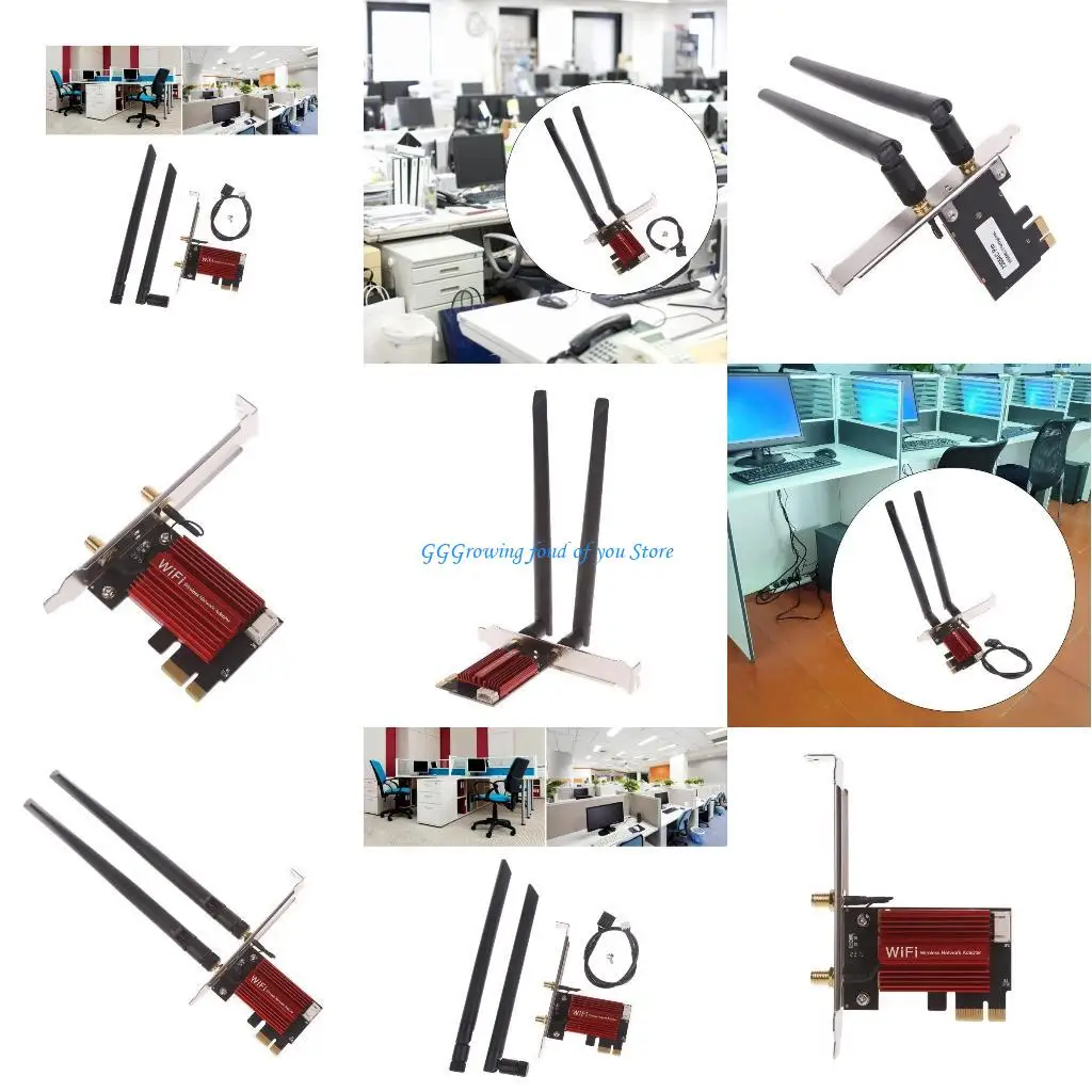 

H9EB AC1200 WiFi Adapter PCI 7265AC WiFi Card for Desktops Unleash Power of 5GHz 2.4GHz Frequencies Wireless Adapter