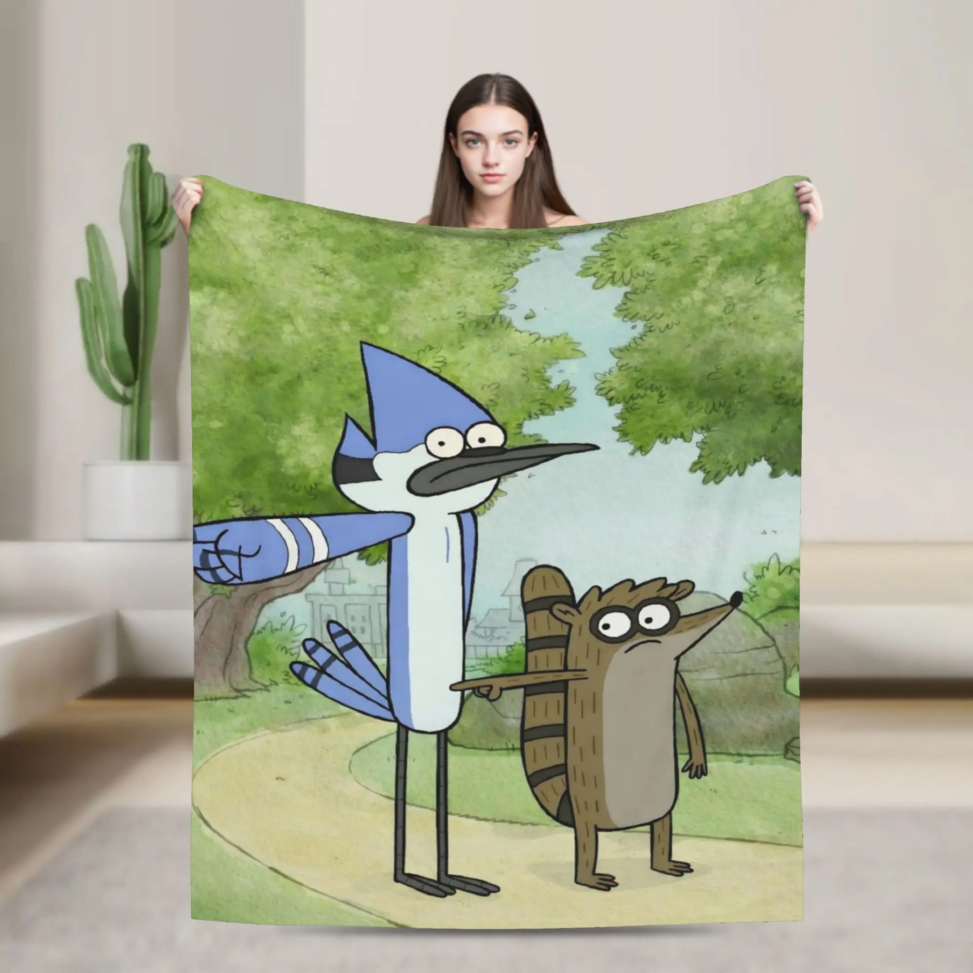 Comfortable Mordecais And Rigbys Blanket Accessories Sofa Decorative  Throw Blankets Super Soft Flannel for Car