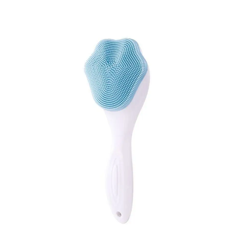 Escova de Limpeza Exfoliante em Forma de Pata de Gato com Cerdas Macias e Cabo Longo, Escova de Massagem de Silicone para Limpeza Facial Profunda