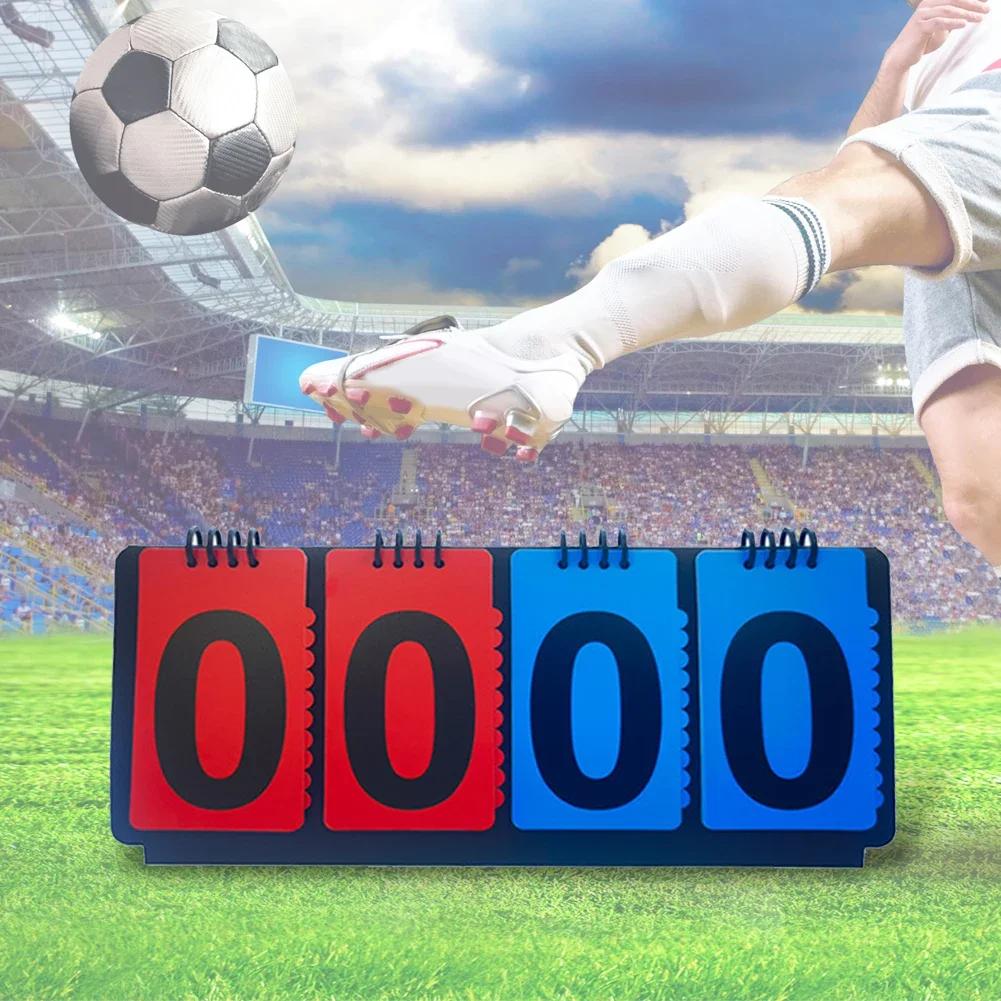 4-cijferig scorebord Sportcompetitiescorebord Handmatige score Flip-kaarten voor honkbal Coaches Tennisbal Basketbal Voetbal