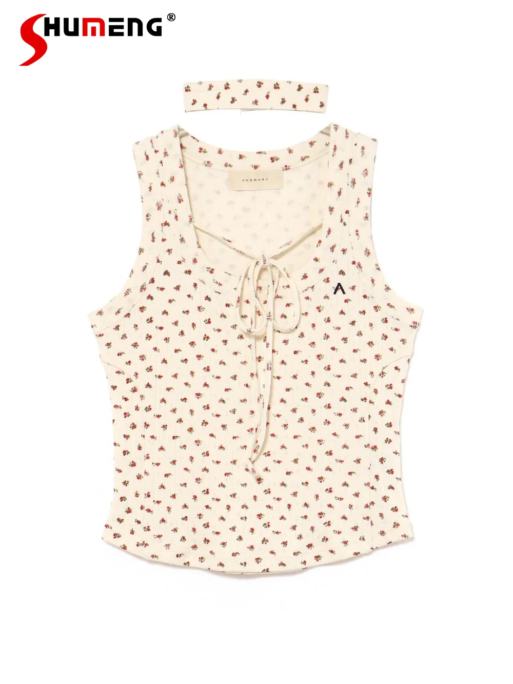 

Japan Style Sweet Printed Sleeveless Tops 2025 Summer New Slim-Fit Short Camis Women's Fashion Casual Daily Camisole Mujer