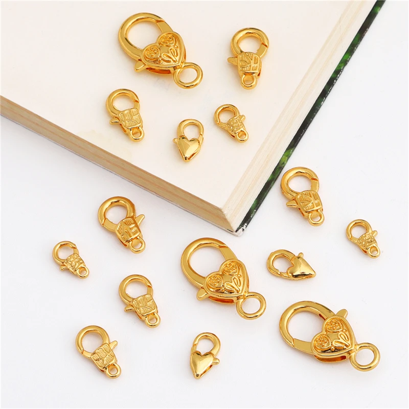 

18K Gold Plated Metal Lobster Clasp Hooks End Connectors for DIY Bracelet Necklace Chains End Clasps Jewelry Making Supplies