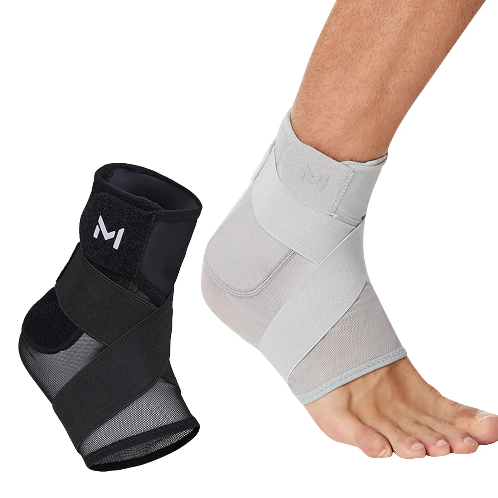 1/2 Stück Knöchelbandage mit Riemen, Knöchel-Kompressionsstützmanschette für Männer und Frauen bei Achillessehnenentzündung, Plantarfasziitis, Verstauchungen