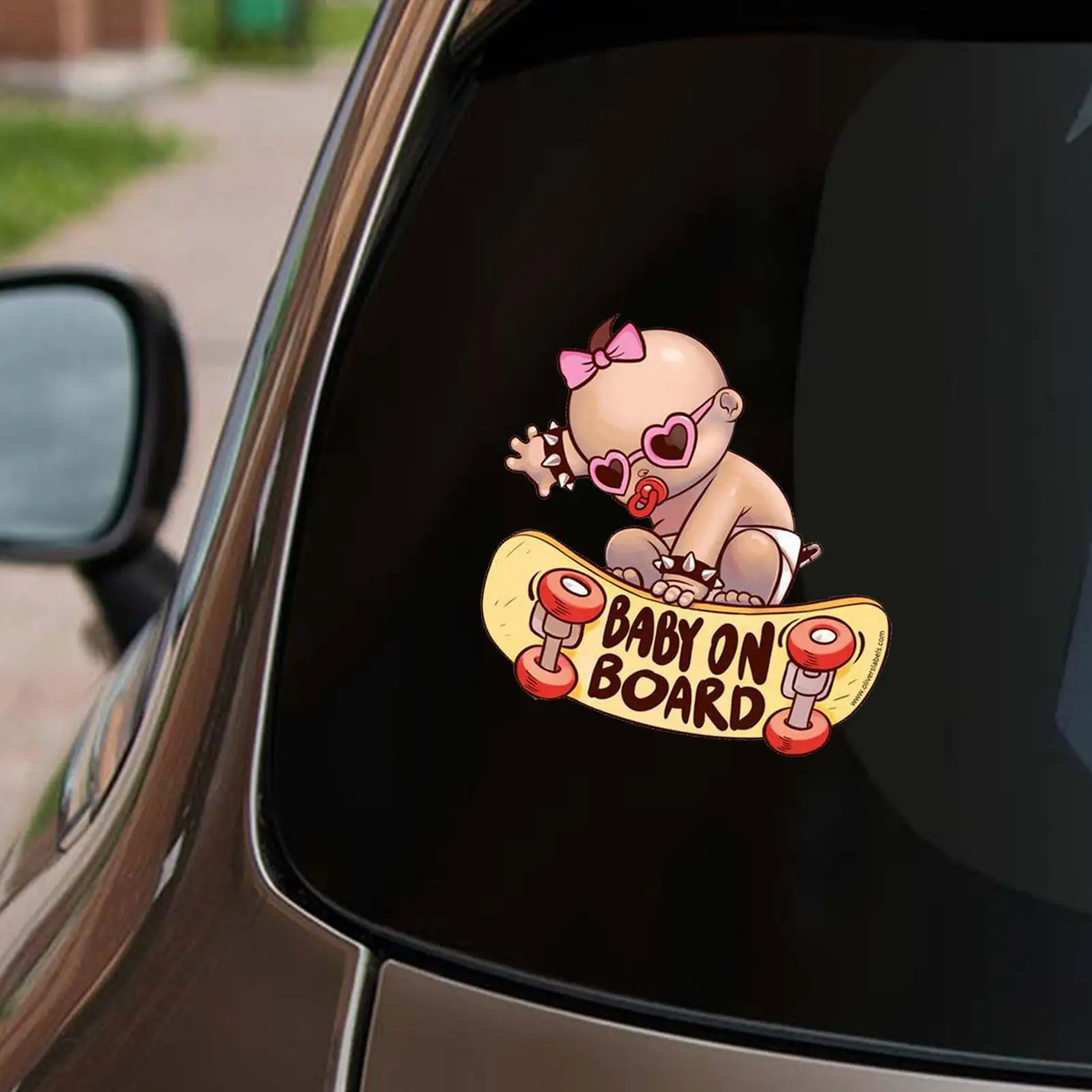 

Peel And Stick Car Decals PVC Baby Scooter Design Door Decals For Automotive Multifunctional Waterproof Decoration Stickers For