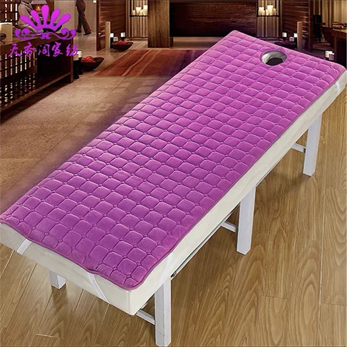 Matelas de coussin de lit de salon de beauté, velours épais, chaud, antidérapant, chambre de beauté, polymère, coussin de lit de massage avec trou