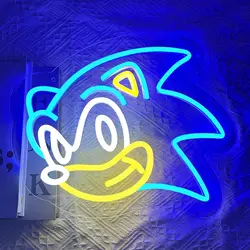 The Hedgehog Neon Signs Anime Led Gamer Neon Sign USB Power Light Light Up Signs Creative Gifts Birthday Party Christmas