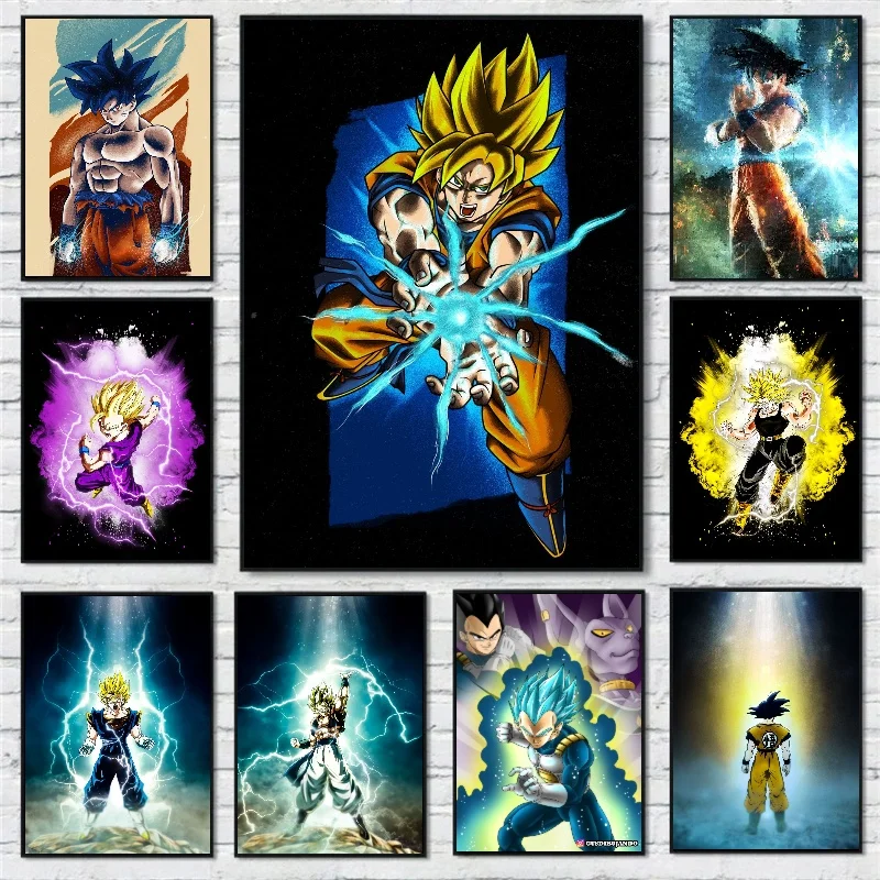 

Bandai Anime Figures Wall Art Dragon Ball Canvas Paintings Home Decor Picture HD Prints Modern Poster for Bedroom Modular