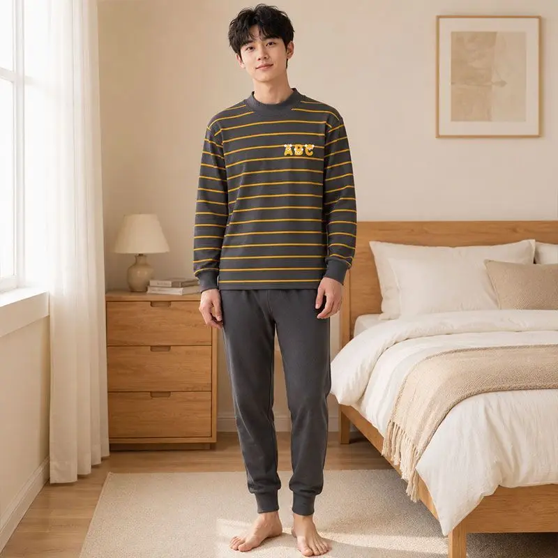 2026 For Children's Baby 6-18 Years Kids Thermal Underwear 2-Piece Set ClothingTop + Pants Boys Autumn Winter Homewear view 6