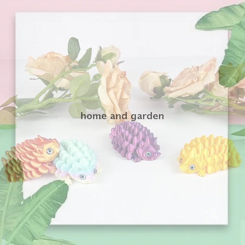 1 قطعة مفصلية لطيف حلية ثلاثية الأبعاد مطبوعة القنفذ تمثال تنوعا داخلي وخارجي مكتب منزلي ديكور تحصيل مخروط لعبة