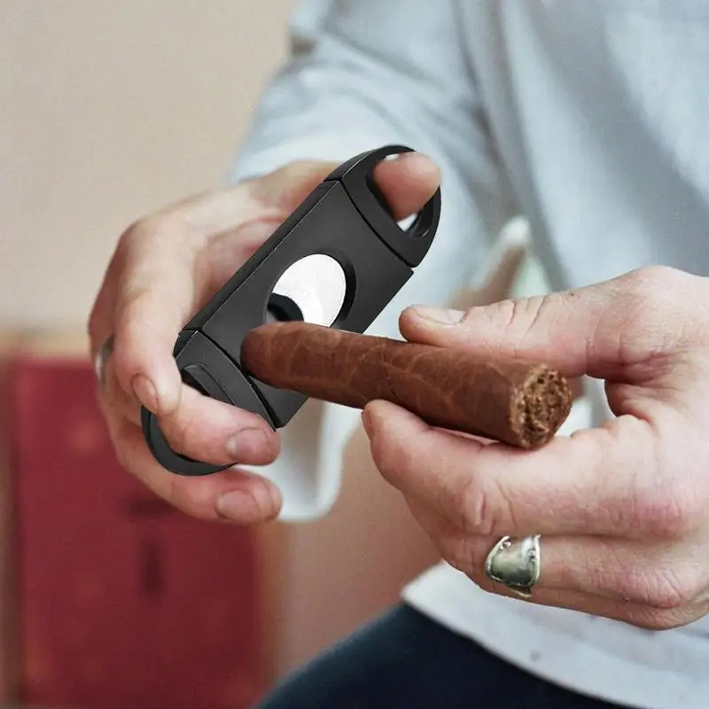Sigaar Cutter Rvs Sharp Cigar Cutter Handleiding Sigaret Breaker Klassieke Cutter Sigaar Schaar Draagbare Roken Items