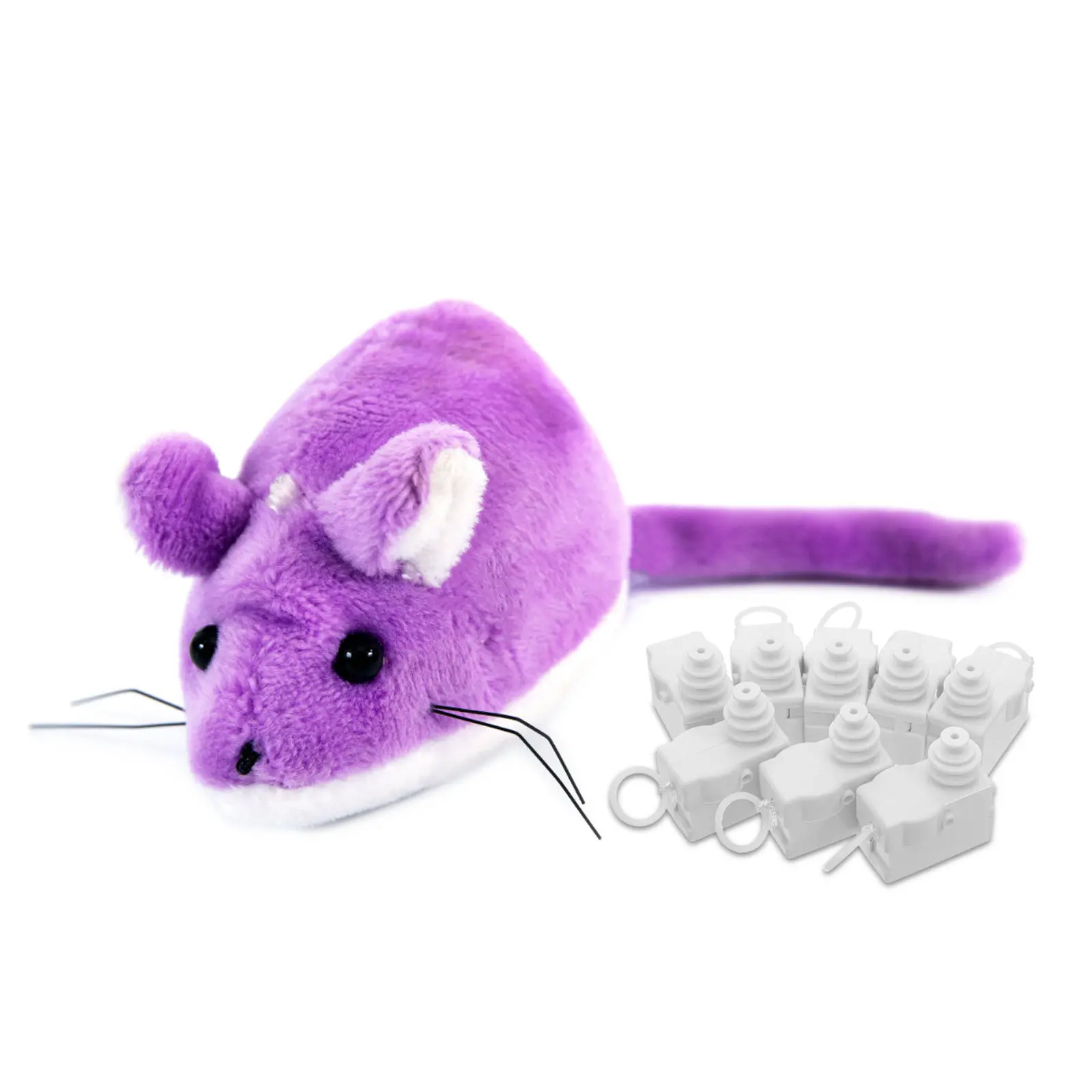 8Pcs Pull String Rotating Tail Movement Kit Creative DIY Tail Mechanism Parts Repair Accessories Motor Replacement
