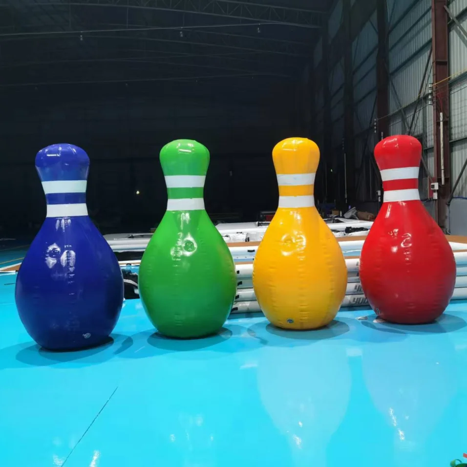 Factory Price Outdoor Airtight Inflatable Bowling Pins Pvc Bowling Game Inflatable Human Bowling Pinspromote sales