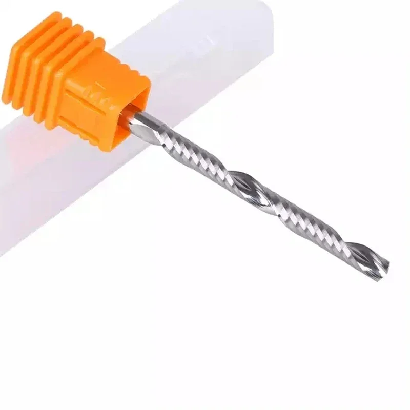 50pieces/Lot 2A Quality Single Flute Spiral Cutter Carbide Router Bit for Acrylic PVC MDF Milling Cutter Wood Working Tools