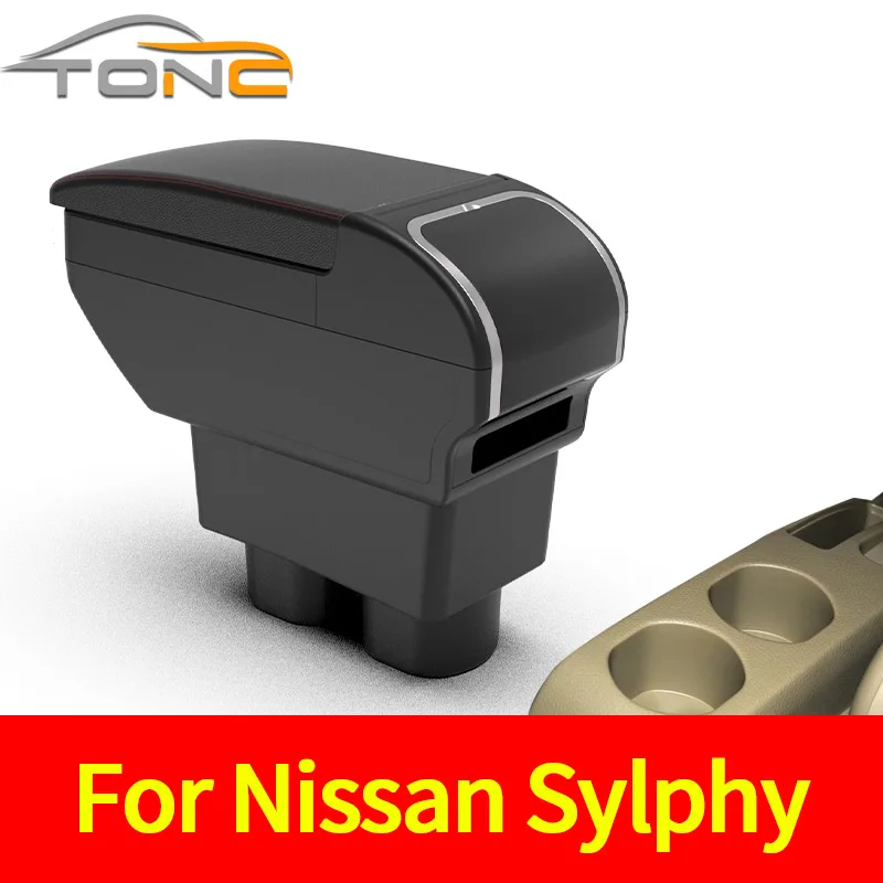 

For Nissan Tiida Armrest For Nissan Sylphy Versa Tiida C11 Latio Car Armrest box Interior Center Storage Box Car Accessories