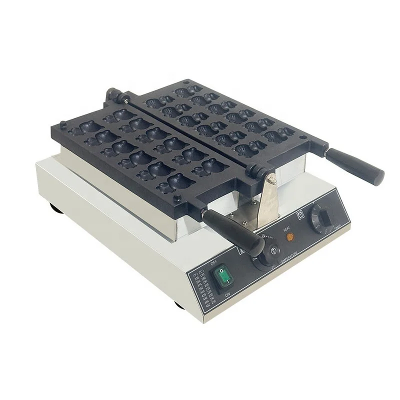 Commercial Mini Kitty Cat Waffle Making Machine 220V 110V Cartoon Cat Shaped Waffle Maker Pancake Baker