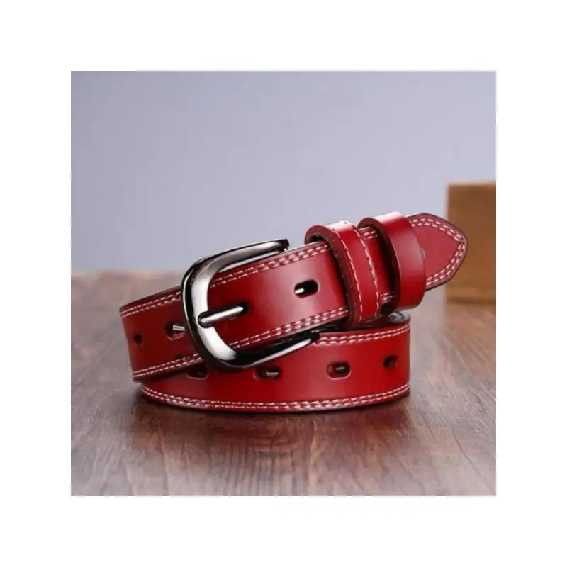 5pcs/lot pu Leather Hot Sale Ladies Belt Women Korean Version Buckle Red Decoration Fashion Jeans Direct  Factory Wholesale 105