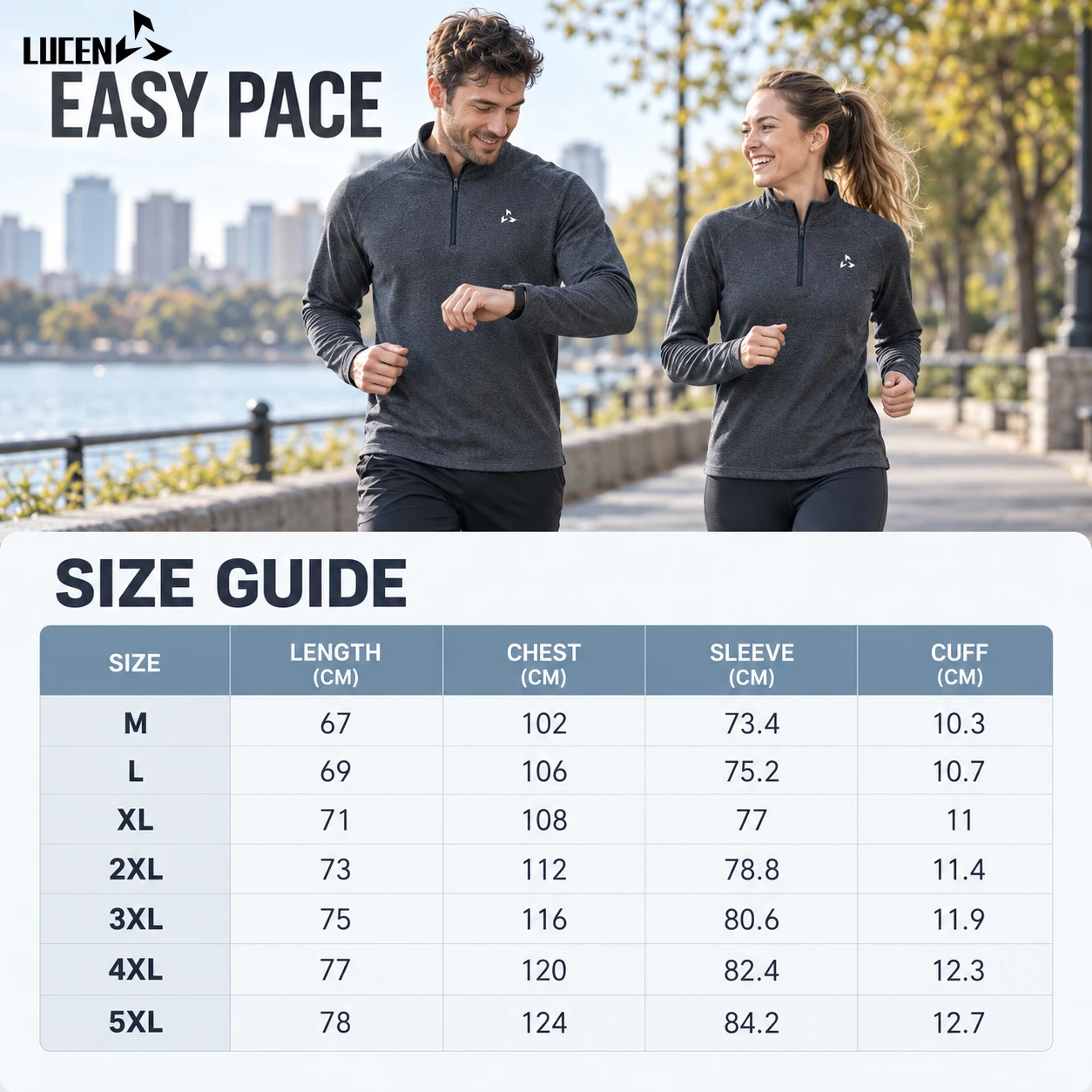 LUCEN New men's outdoor sports running casual high-quality long-sleeved T-shirt for inner wear with jacket in autumn/winter Tops