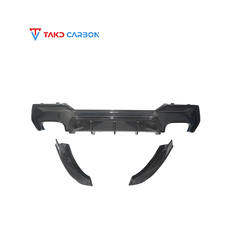 

TAKD Carbon Real Car Data Development Universal Rear Spoilers Dry Carbon Fiber Rear Bumper Lip Diffuser for bmws 4 Series G22