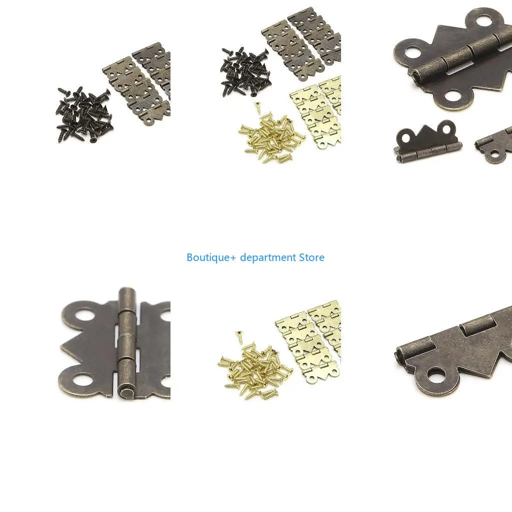 E1PD 10x Mini for Butterfly Door Cabinet Drawer Jewellery Box Hinge Furniture 20mm