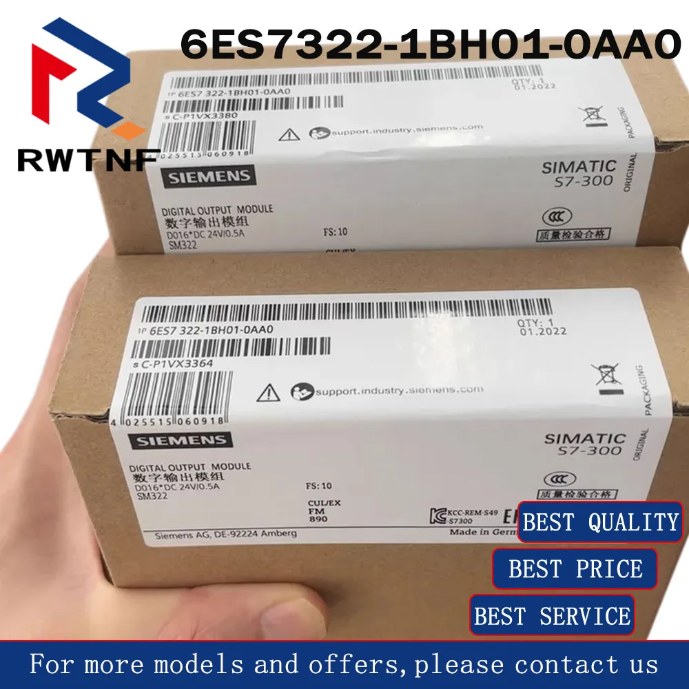 

Абсолютно новый оригинальный модуль SIEMENS 6ES7322-1BH01-0AA0, 100% оригинальный, со склада.
