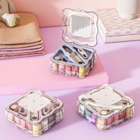 DIY Portable Mini Sewing Box Set Partitioned Professional Hand Sewing Tool Kit Multi-functional Threads Home Sewing Box Office