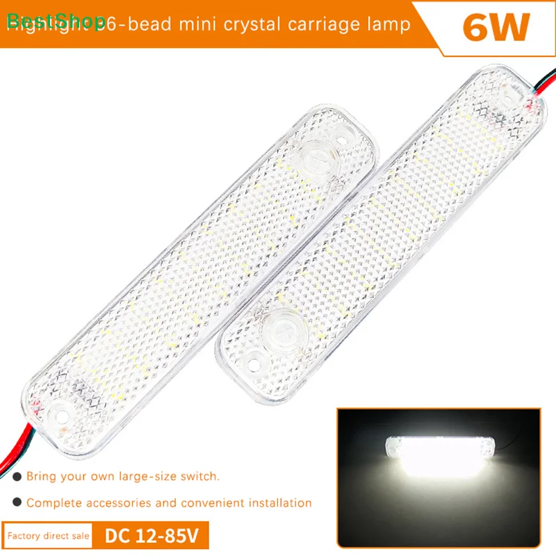 ★Car LED Dome Light 36LED 12V-85V Truck Interior Light With Switch Night Reading Ceiling Light For RV Motorhomes Marine