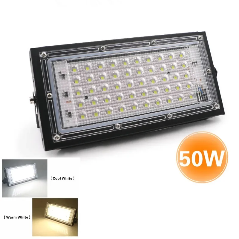 50W LED Luz de inundación AC 220V 110V Reflector al aire libre IP65 Lámpara de calle impermeable Luces de jardín Iluminación al aire libre