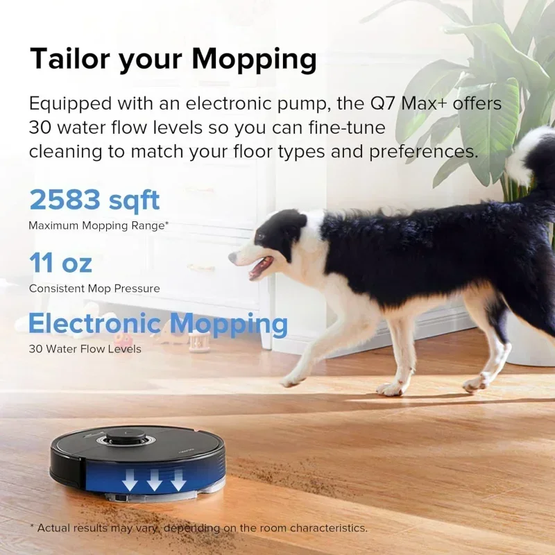 D2Broborock Q7 Max  Robot Vacuum and Mop with Auto-Empty Dock Pure,Hands-Free Cleaning for up to 7 Weeks,APP-Controlled Mopping,