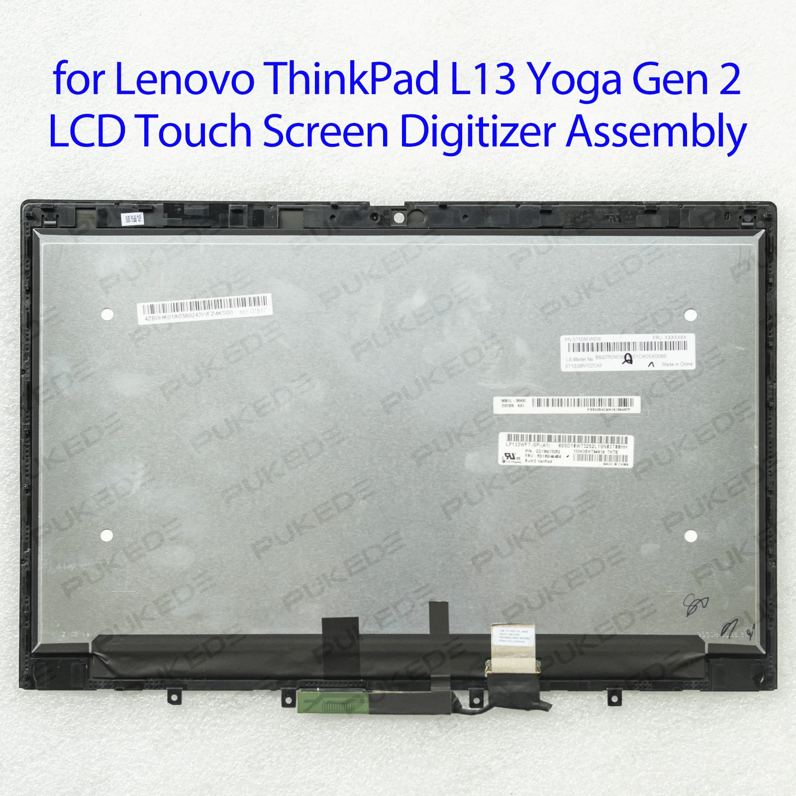 Original 133 Polegadas Fhd Lcd Touch Screen Display Digitizer Assembly 5m10w64464 para Lenovo Thinkpad x1 L13 Yoga L13 Yoga Gen 2