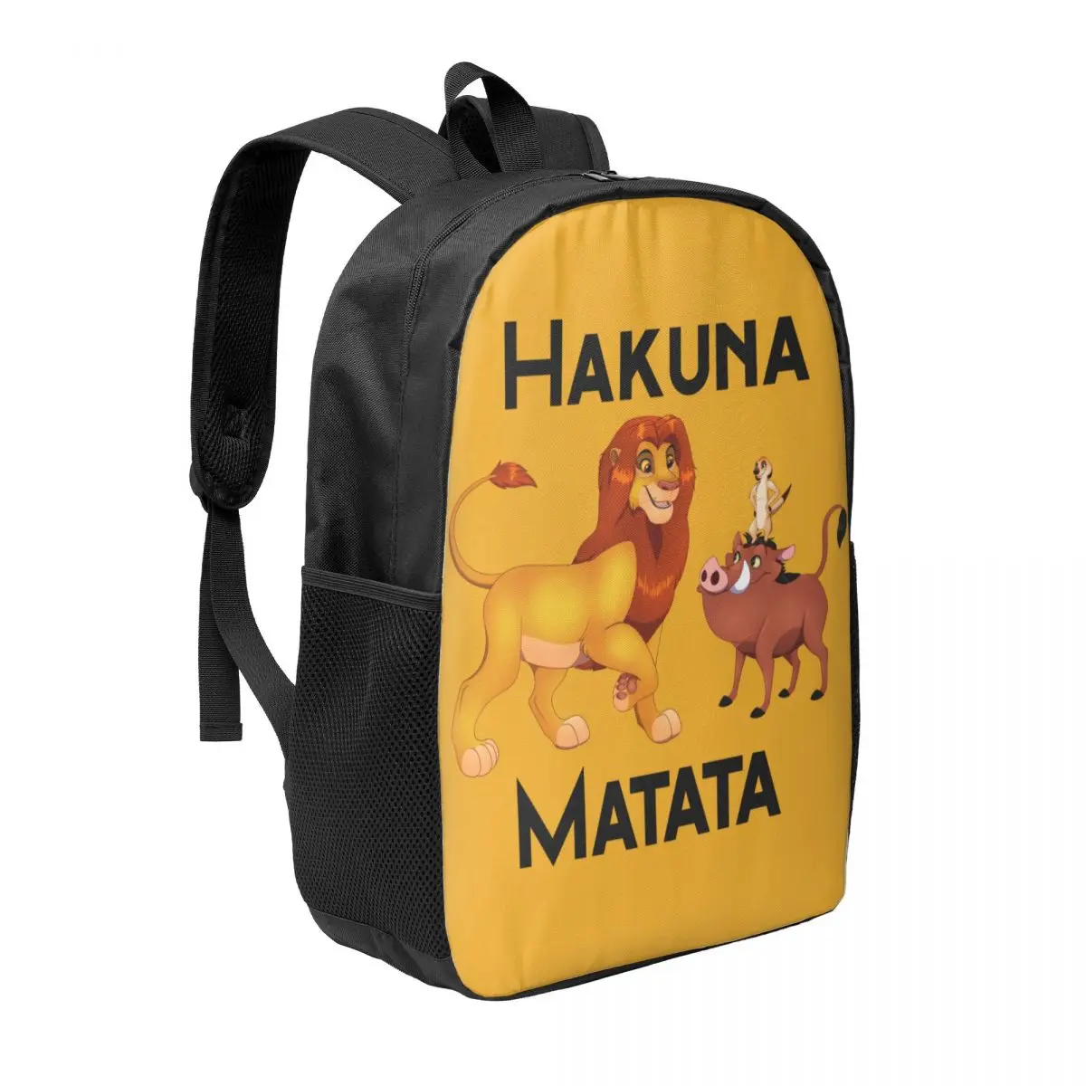 Custom Hakuna Matata The Lion King Backpacks Animal Film It Means No Worries College School Travel Bags Bookbag 15 Inch Laptop