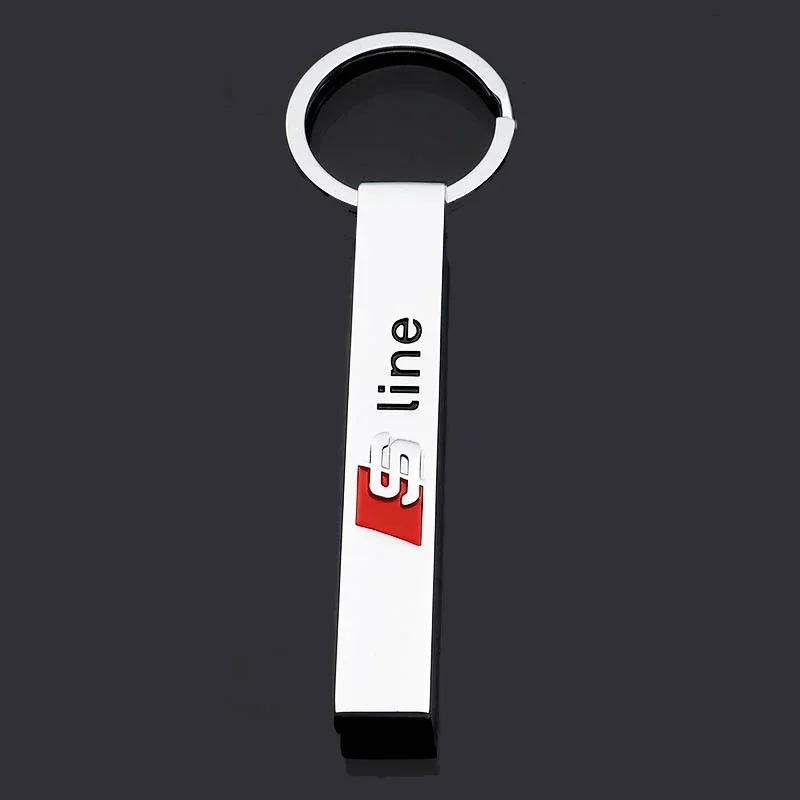 Zinc Alloy Car Logo Key Chain Keyring for Audi A3 A4 A5 A6 A4L A6L S4 S5 S6 S7 Q8 RS4 RS5 RS6 SQ5 SQ7 Quattro Keychain Pendant