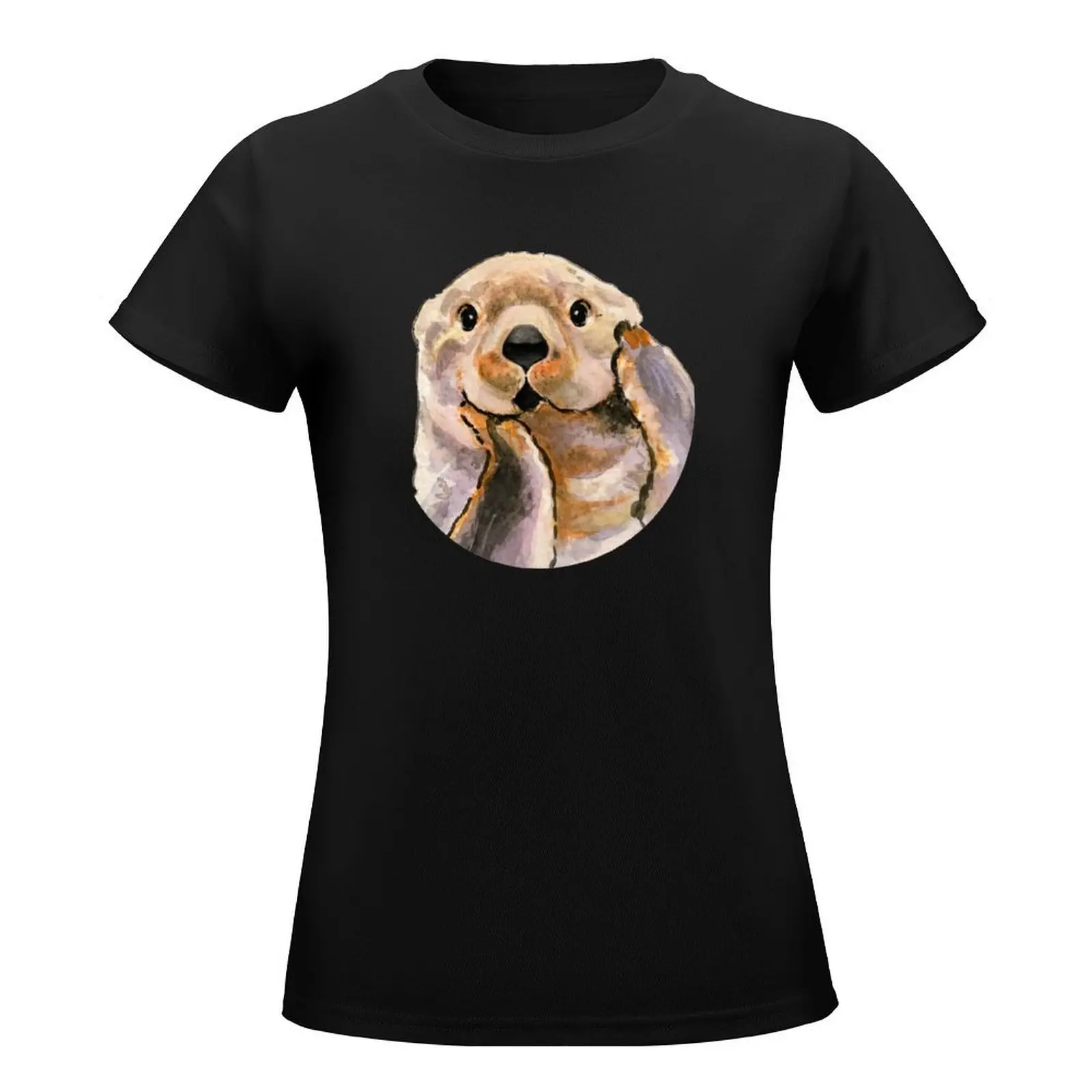 Sea otter T-Shirt Blouse funny aesthetic clothes designer clothes Women luxury