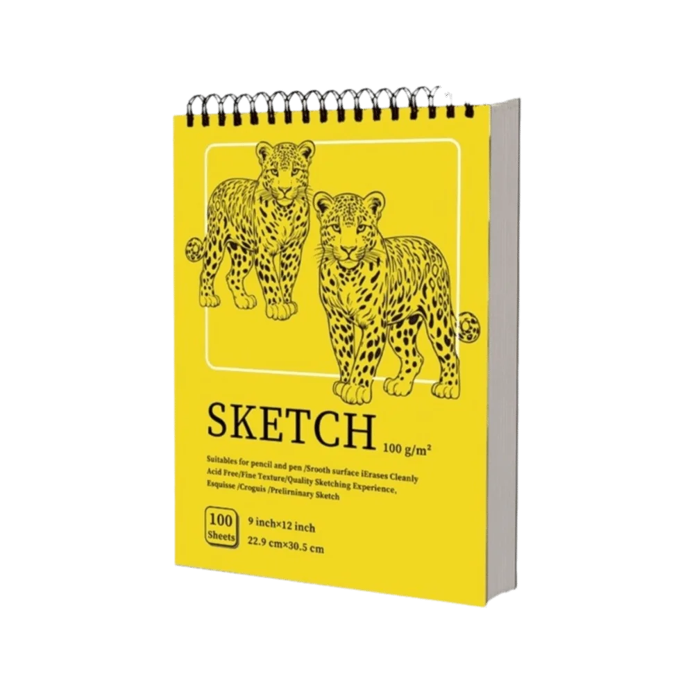 100 Sheets Coil Sketchbook Portable Perforated Pages Drawing Pad 100gsm Thickened Paper Acid-Free Paper