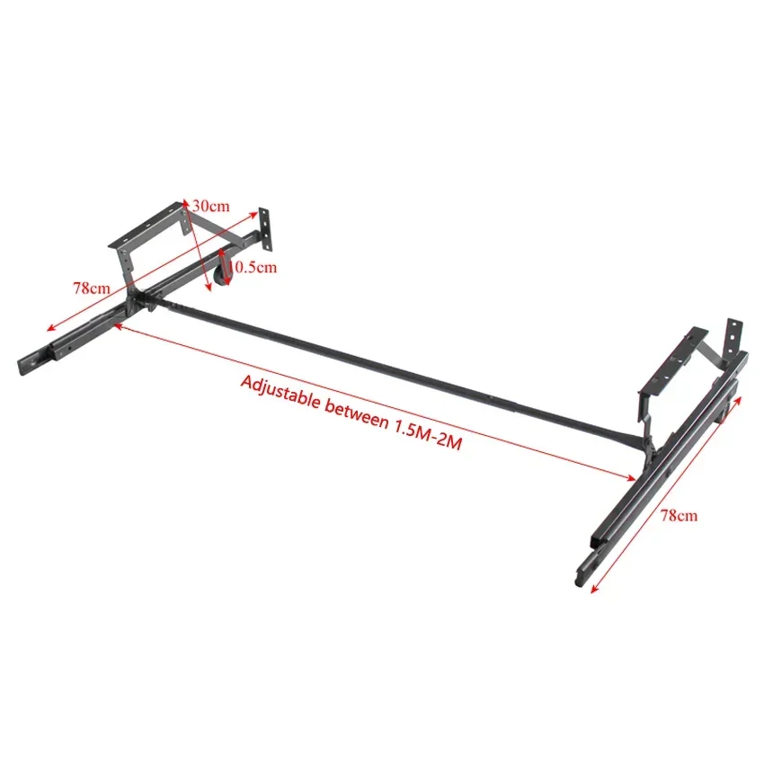 Pull-out Sofa Bed Drawer Hinge Slide Rail Sofa Bed Hardware Accessories Sofa Bed Base Iron Frame 1.5m-2.0m Adjustable