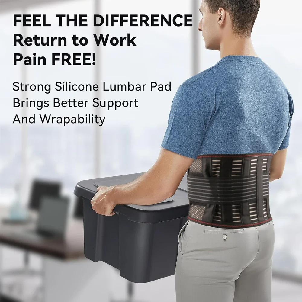 Back Brace for Lower Back Pain Relief,Breathable Lumbar Support Belt for Men Women with Lumbar Pad,for Herniated Disc,Sciatica