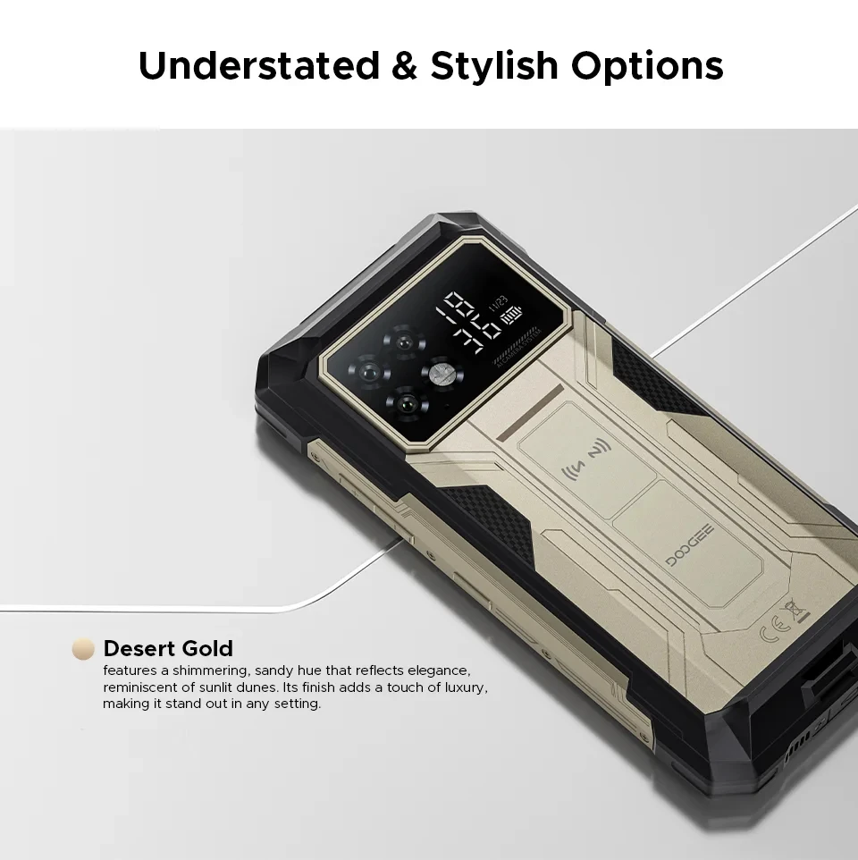 DOOGEE S200 Max Rugged Phone 6.72” 120Hz 1.32" Rear Display Telephon Portable 36GB+512GB 22000mAh 66W Smartphone Android 15 NFC