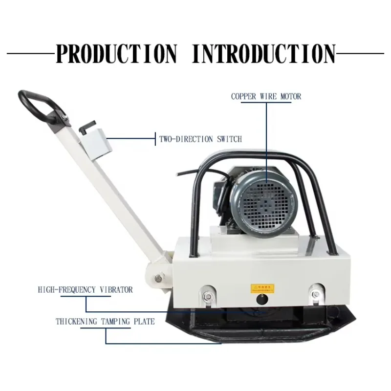 Uniwersalny, mocny, ręczny ubijak do gruntu, wibracyjny tłoczek do budowy szos, 6,5 KM, ZX-C60T, długa żywotność