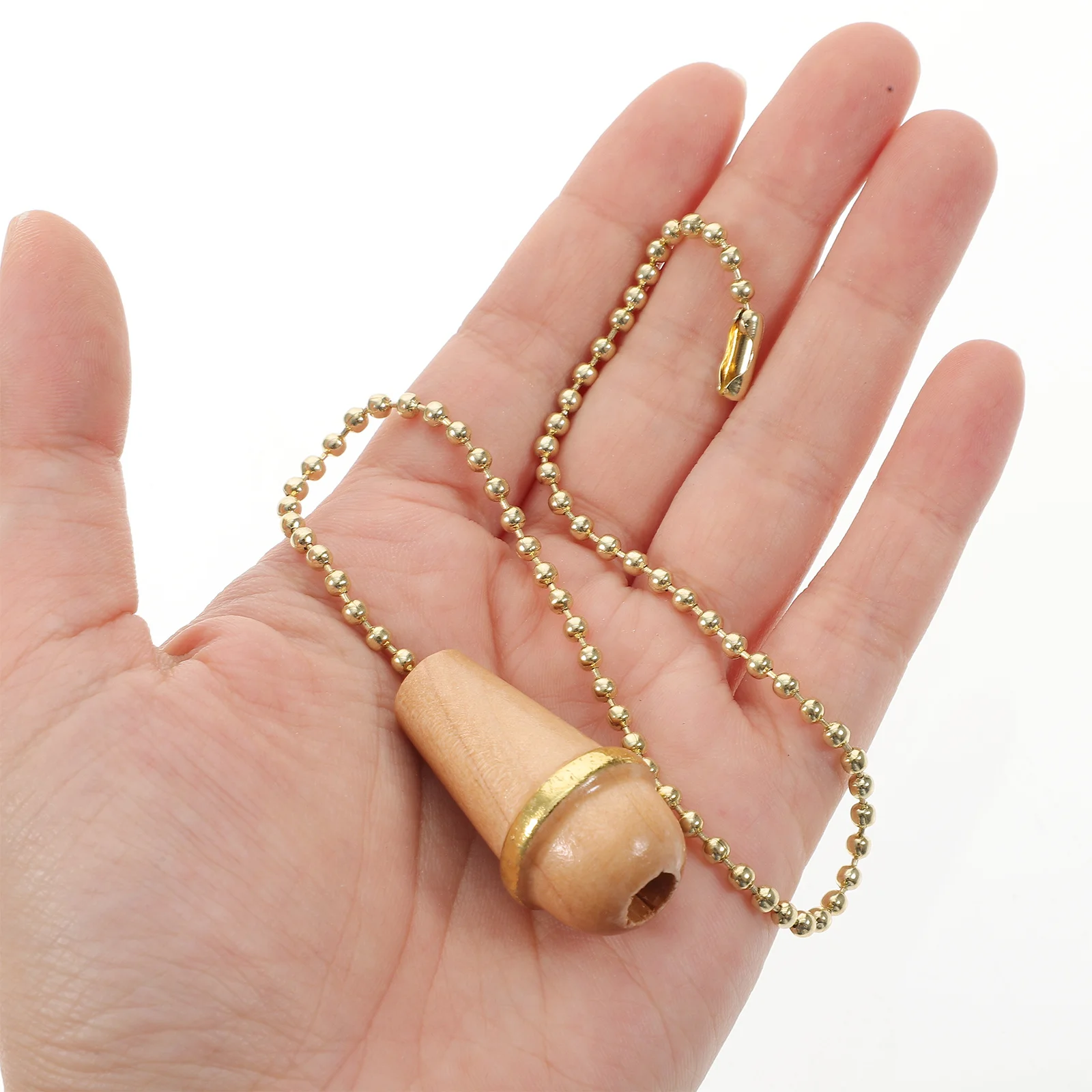 

3Pcs Light Pull Chain Extension Vintage Ceiling Fan Pull Cord with Wood Knob Suitable for Ceiling Lights Bathroom Lamps Fan