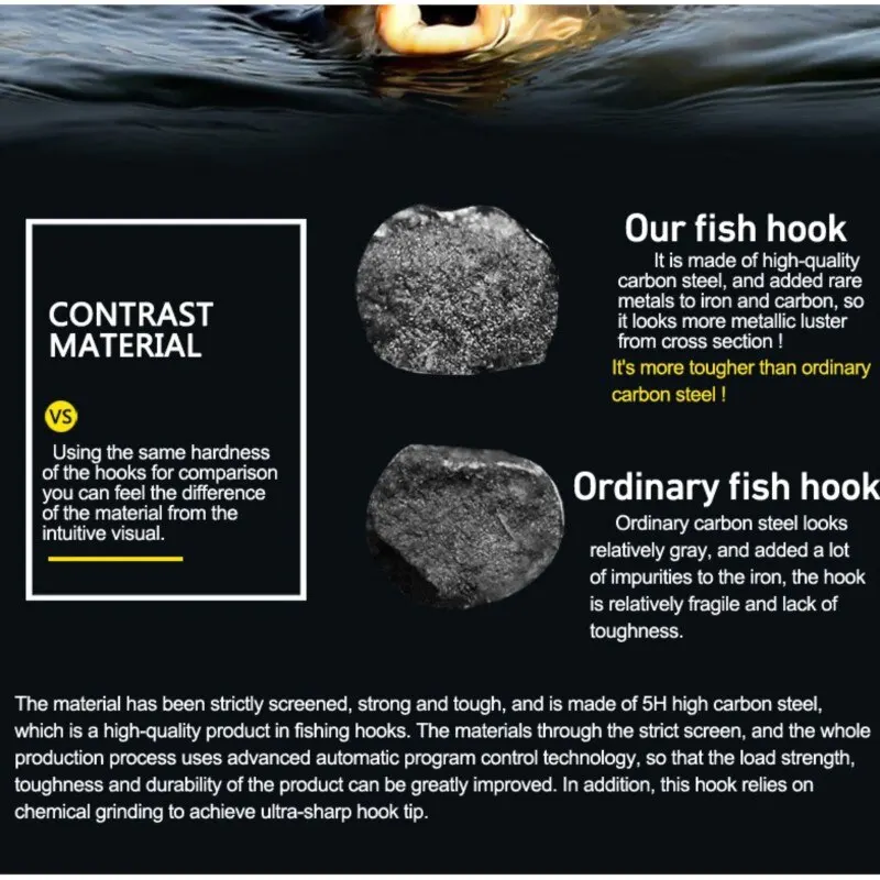 Único Círculo Fishing Hooks Set, aço de alto carbono, Fly Fishing Jip, farpado Carpa Ganchos, Sea Tackle Pesca, 10pcs por lote