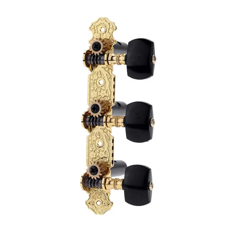 A89E-AOS-020B3P 1 Pair Gold-Plated 3 Machine Top Classical Guitar String Tuning Keys Pegs