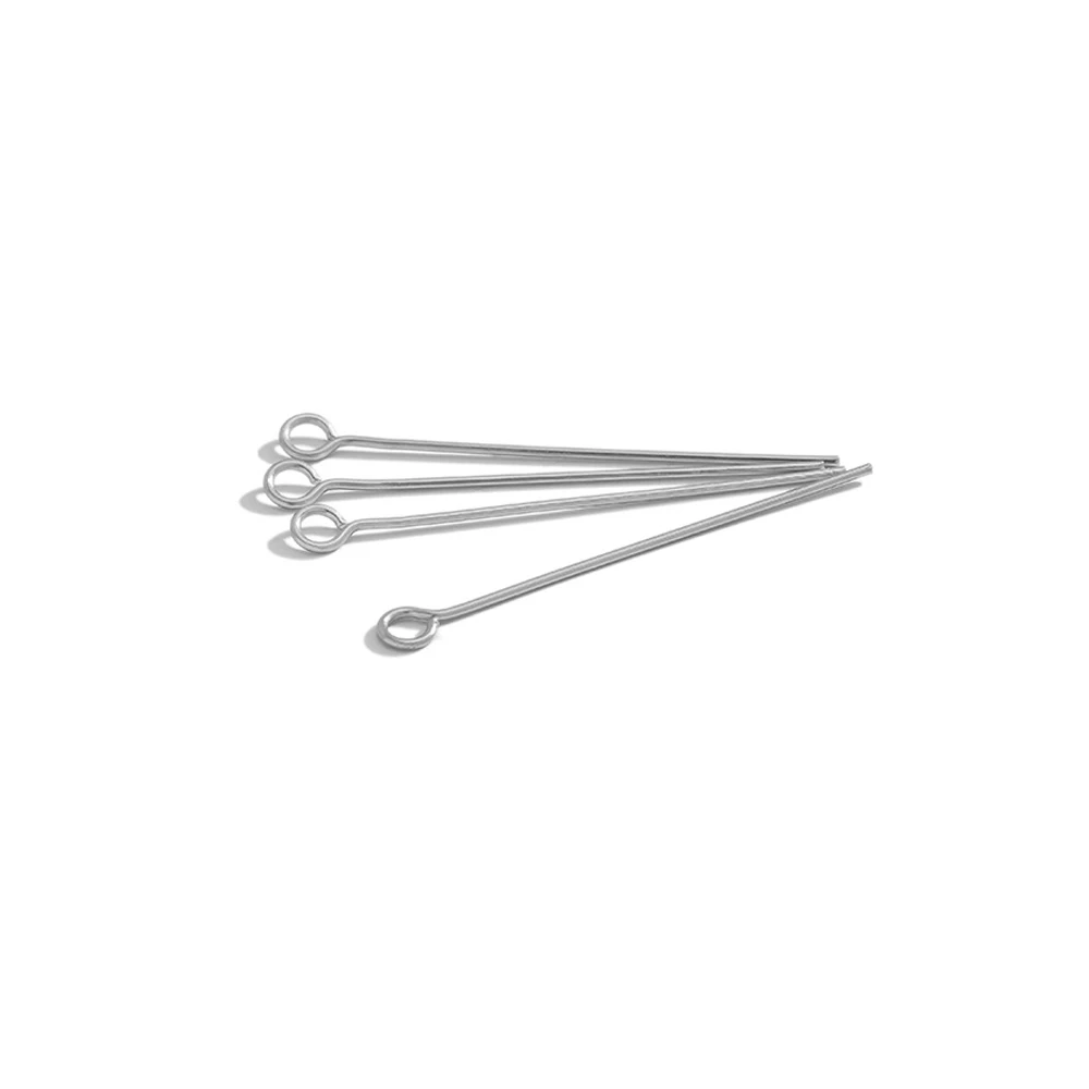 100pcs/Lot Stainless Steel Gold Color Eye Head Pins Earrings Components for DIY Jewelry Crafts Making Supplies 15/20/25/30/50mm
