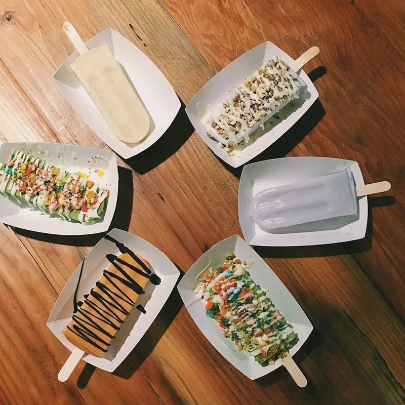 Ice Cream Popsicle Sticks Log Color Popsicle Sticks Handmade Model Making Materials Log High-quality Sorbet Sticks
