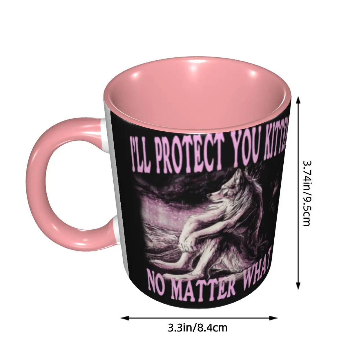 Wolf Ripping Alpha Wolf Werewolf Mug Funny Ceramic Coffee Cups Tea Mugs Milk Cup Drinkware Gifts for Friends DIY Custom