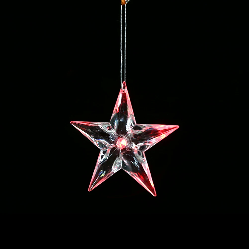 

5pcs 9Cm Led Lighted Christmas Decoration Hanging Sparkling Ornament Creative Festive Bedroom Home Decor For Party