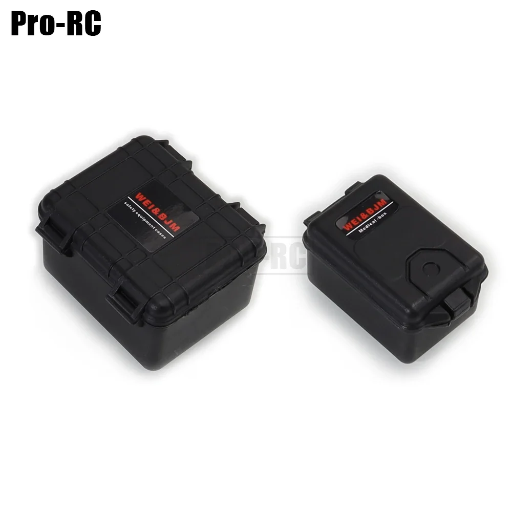 3Pcs Plastic Safety Equipment Cases Mini Storag Box for 1/10 RC Crawler Car Axial SCX10 90046 Traxxas TRX4 TRX-4 TRX-6 MST HSP