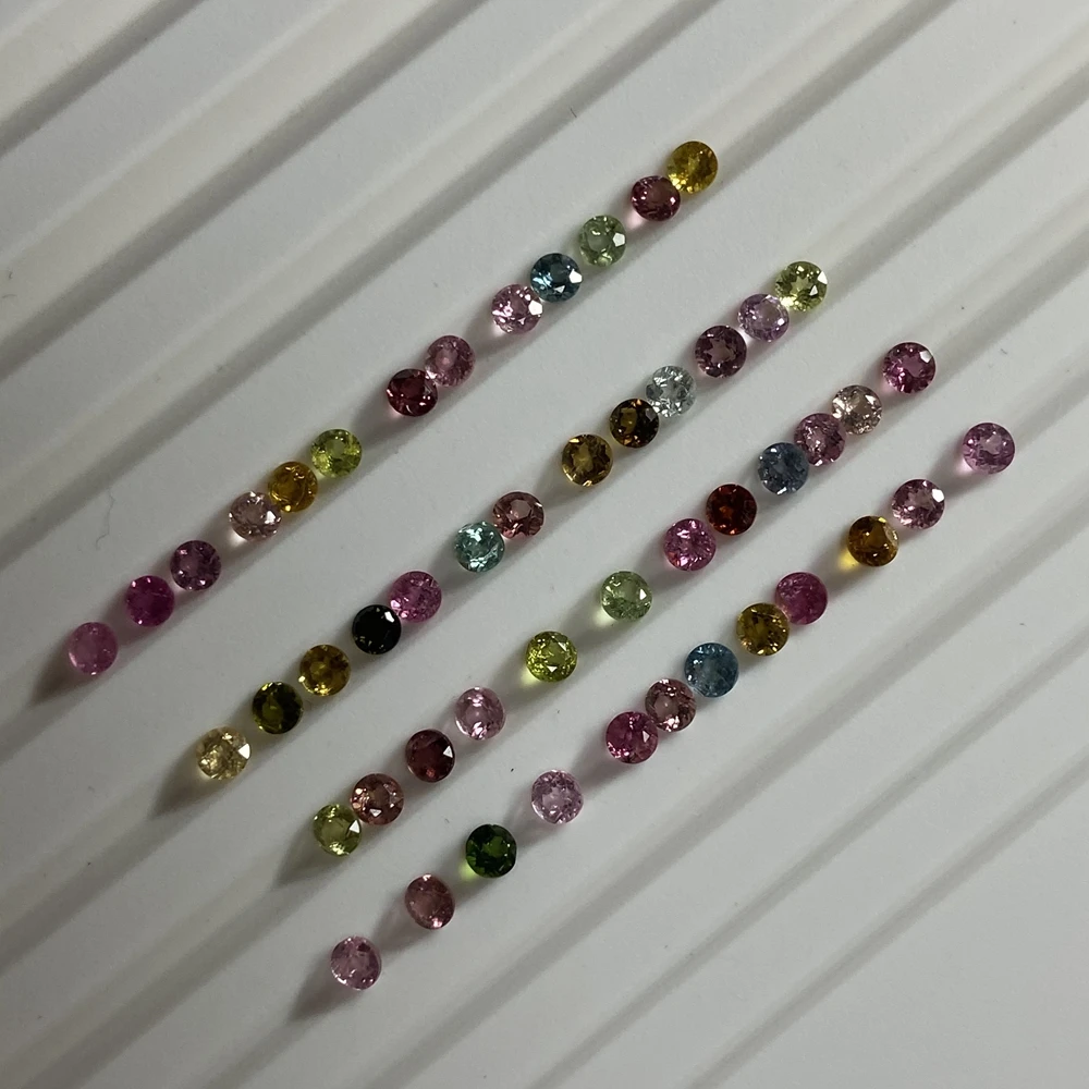 150 قطعة 1 حقيبة جودة 0.8-3 مللي متر الحجر الأصلي 100% التورمالين الطبيعي أحجار كريمة مفكوكة #3