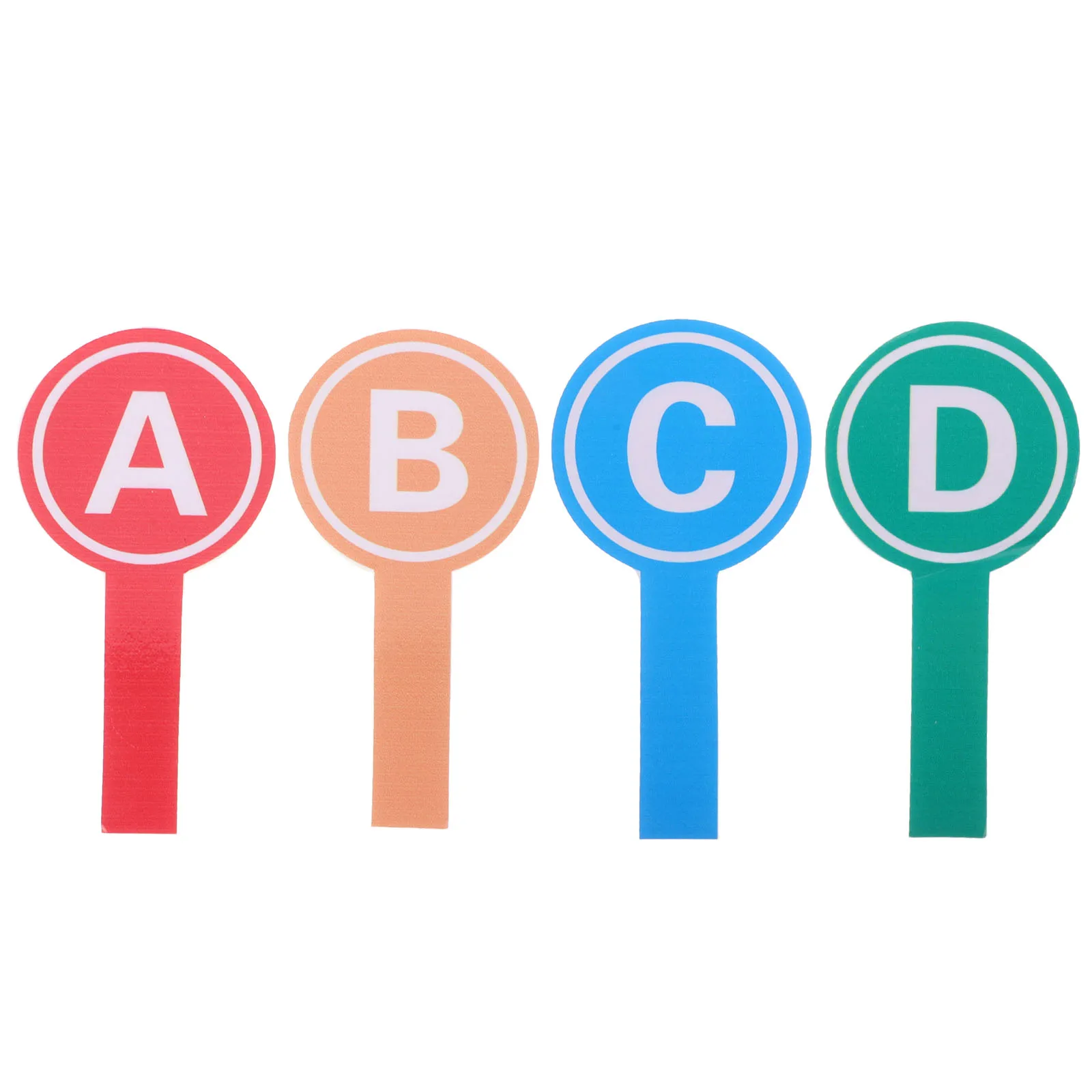 4pcs Foam Letter Answer Paddles Reusable Classroom Interactive Voting Tool Auction Scoring Lightweight Handheld Scoreboard