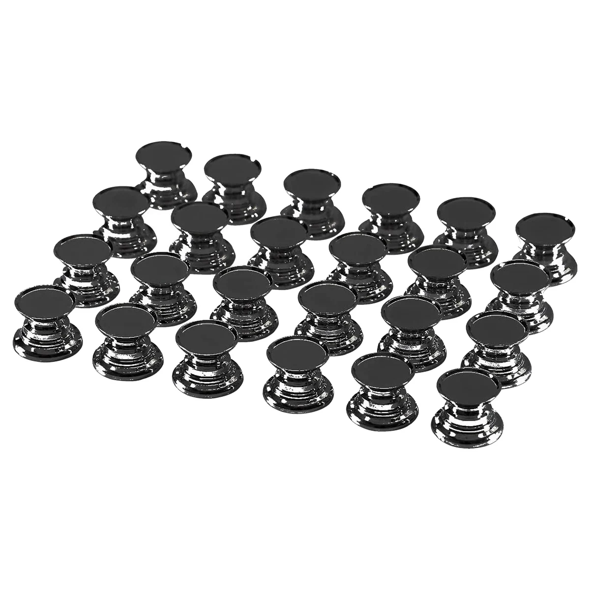 

A04I 24PCS DIY Crystal Epoxy Resin Drawer Knob Base, Drawer Handle Accessories, DIY Resin Handle Alloy Base in Bulk (Black)